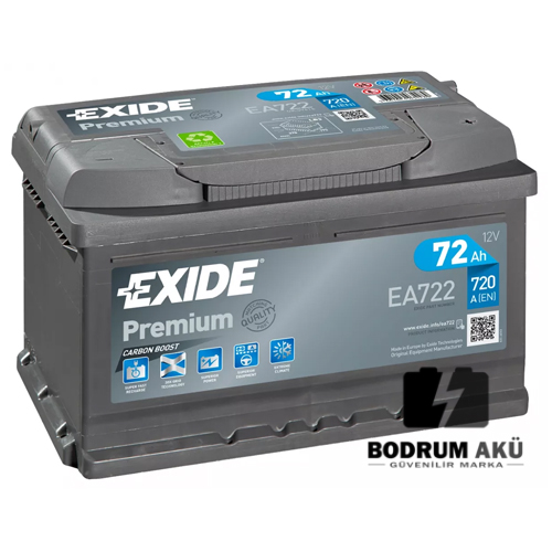Exide EA722 Premium Otomobil Aküsü 72Ah