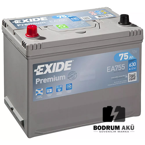 Exide EA755 Premium Otomobil Aküsü 75Ah